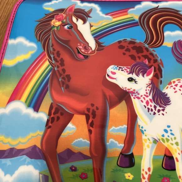 Lisa Frank Rainbow Chaser Lollipop Horses 3-Ring Zipper Binder - Picture 6 of 16